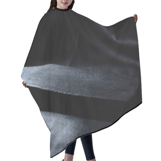Personality  Burnt Wooden Board On Leather Background, Charcoal, Black Cutting Board, Low Key Hair Cutting Cape