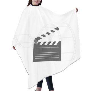 Personality  Clapperboard  Logo Icon Element Vector Illustration Design Hair Cutting Cape