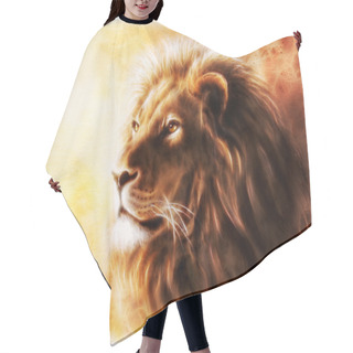 Personality  Lion Fractal Hair Cutting Cape