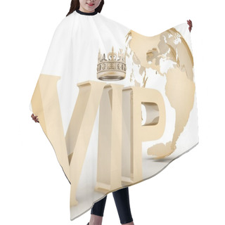 Personality  VIP Abbreviation With A Crown Hair Cutting Cape