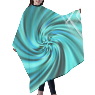Personality  Abstract Teal Background Whit Design Elements, Turquoise Gradient Texture Backdrop. Hair Cutting Cape