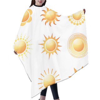 Personality  Abstract Sun Icon Collection. Hair Cutting Cape