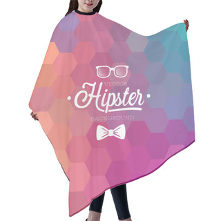 Personality  Hipster Background. Hair Cutting Cape