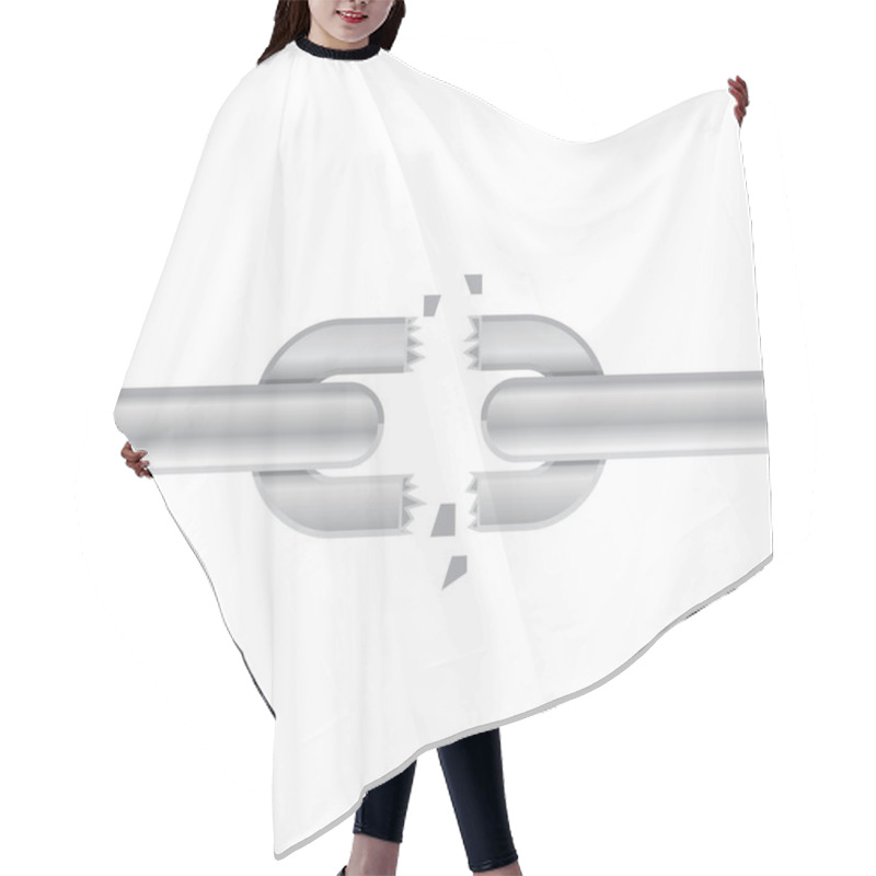Personality  Broken Torn Chain Hair Cutting Cape