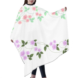 Personality  Decorative Abstract Composition With Flowers And Leaves Hair Cutting Cape
