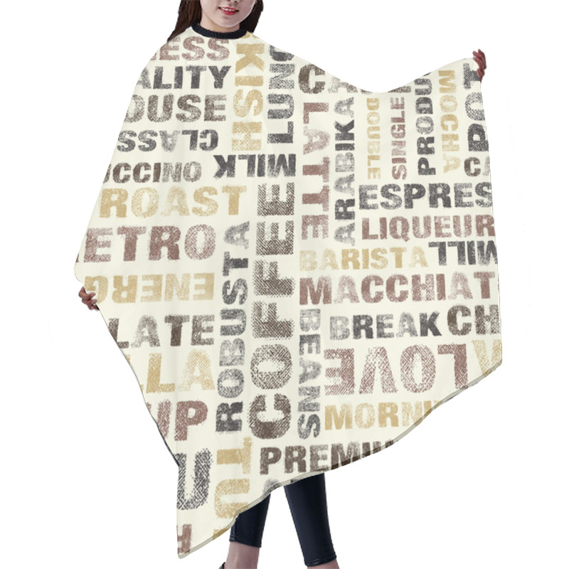 Personality  coffee vector pattern hair cutting cape