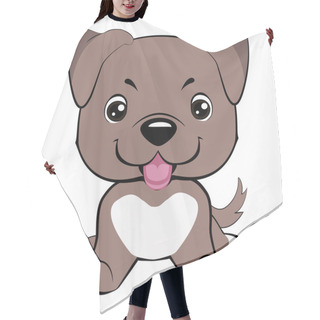 Personality  American Pitbull Terrier On A White Background Hair Cutting Cape