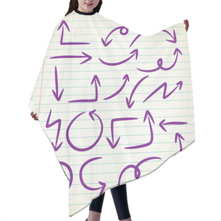 Personality  Arrow Doodle Hair Cutting Cape