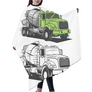 Personality  Coloring Book Big Truck Cartoon Character Hair Cutting Cape