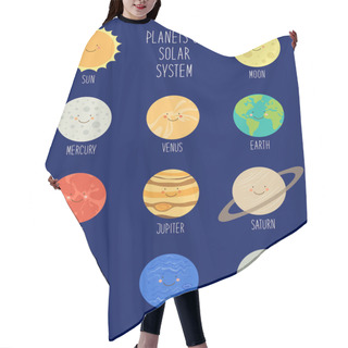 Personality  Cartoon Characters Of Planets Of Solar System Hair Cutting Cape