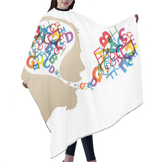 Personality  Abstract Speaker Silhouette Hair Cutting Cape