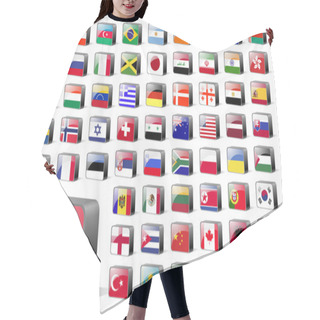 Personality  Flag Icons Hair Cutting Cape