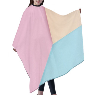 Personality  Geometrical Composition Made Of Pastel Colors Papers Hair Cutting Cape