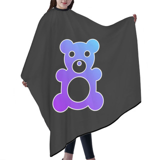 Personality  Bear Blue Gradient Vector Icon Hair Cutting Cape