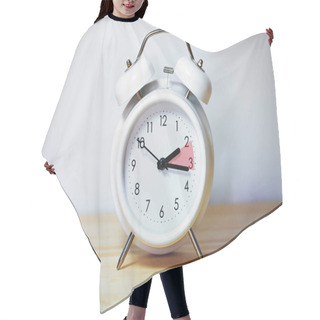 Personality  Vintage Alarm Clock Showing Change From Daylight Saving Time And Fall Back To Standard Time, Copy Space, Selected Focus Hair Cutting Cape