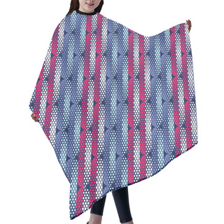 Personality  Seamless Abstract Geometric Pattern. Texture Of Stripes And Dots. Scribble Texture. Textile Rapport. Hair Cutting Cape