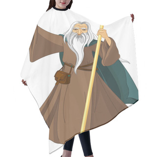 Personality  Wizard With Staff Hair Cutting Cape