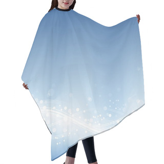 Personality  Pale Blue Defocused Lights, Light Dots Hair Cutting Cape