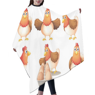 Personality  A Group Of Fat Hens Hair Cutting Cape