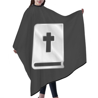 Personality  Bible Silver Plated Metallic Icon Hair Cutting Cape