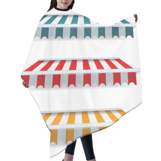 Personality  Colorful Set Of Striped Awnings Hair Cutting Cape