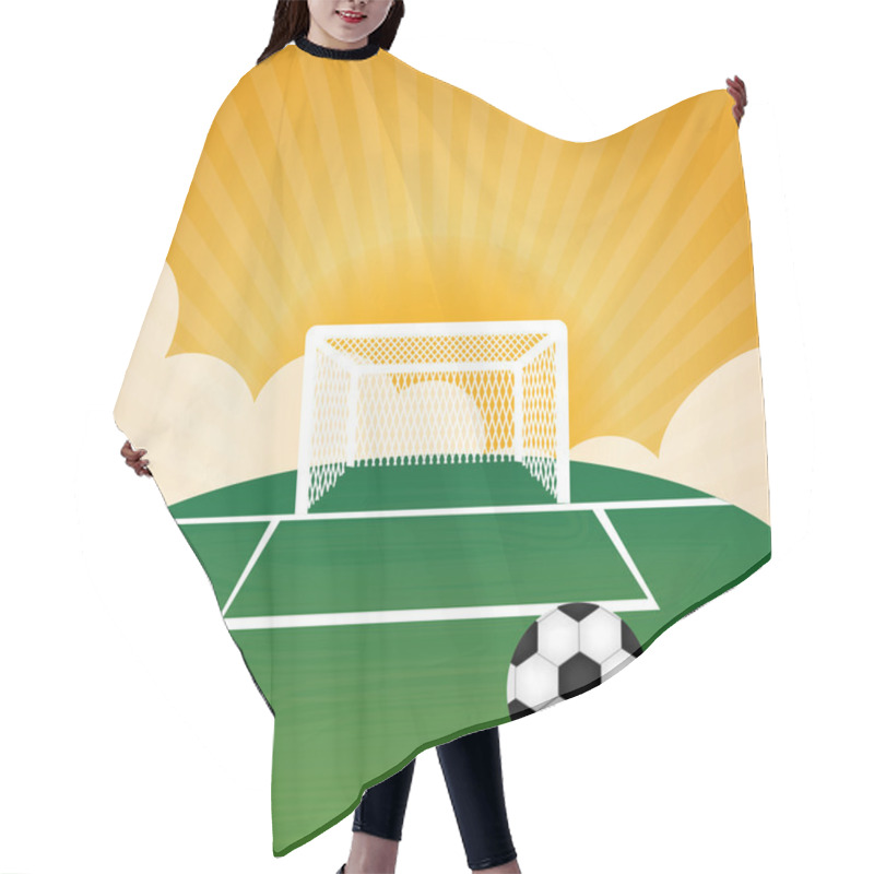 Personality  Soccer Design Hair Cutting Cape