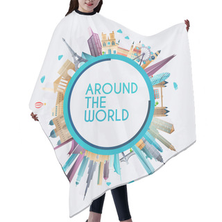 Personality  Travel All Over World Hair Cutting Cape