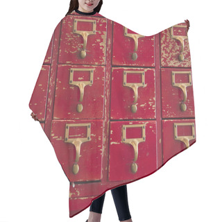 Personality  Old Card Catalog Hair Cutting Cape