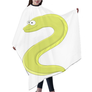 Personality  Cute Cartoonmoray Eel. Sea Animal. Vector Illustration Isolated  Hair Cutting Cape