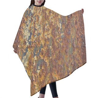 Personality  Detail Of The Old Rusty Metal Background Hair Cutting Cape