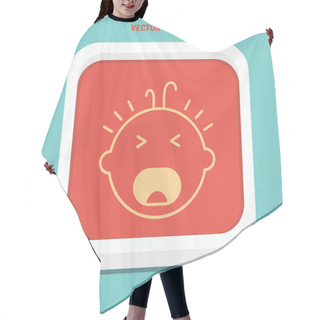 Personality  Cry Baby Flat Icon Hair Cutting Cape