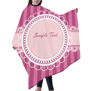 Personality  Pink Vector Background With Lace Hair Cutting Cape