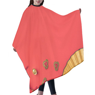 Personality  Oriental Fan And Decorations Hair Cutting Cape