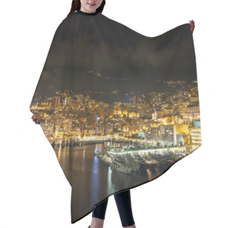 Personality  Panoramic View Of Monte Carlo Marina And Cityscape. Principality Of Monaco, French Riviera Hair Cutting Cape