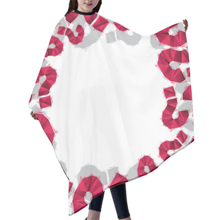 Personality  Question Marks Border Made In Contemporary Geometric Style, Vect Hair Cutting Cape