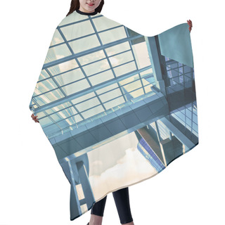 Personality  Futuristic Architectural Detail Corporate Building Hair Cutting Cape