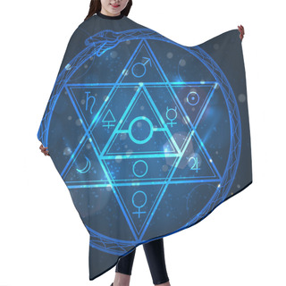 Personality  Star Of David And Uroboros Sign Hair Cutting Cape