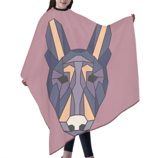 Personality  Violet And Orange Low Poly Dog Hair Cutting Cape