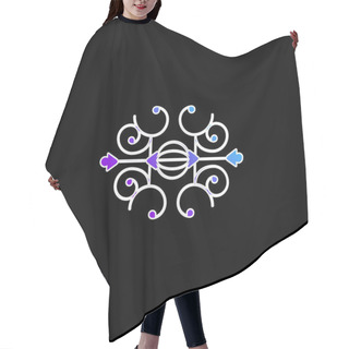 Personality  Ball Surrounded By Spirals Blue Gradient Vector Icon Hair Cutting Cape