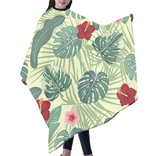 Personality  Tropical Vector Seamless Pattern Hair Cutting Cape