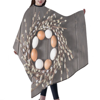 Personality  Eggs And Catkins Wreath Hair Cutting Cape