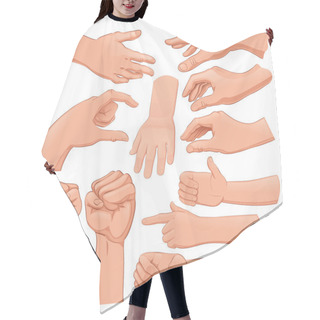 Personality  Set Of Several Hands Hair Cutting Cape