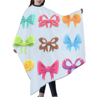 Personality  Colorful Ribbons And Bow Ties Hair Cutting Cape