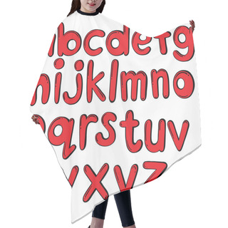 Personality  Letters Of The Alphabet In Red Color Hair Cutting Cape
