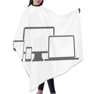 Personality  Flat Design Devices Icons Hair Cutting Cape
