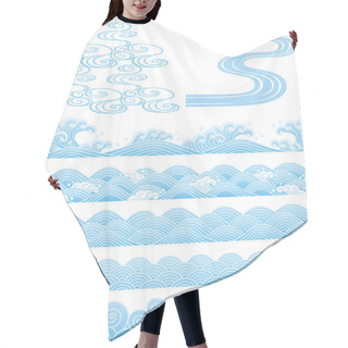 Personality  Japanese Traditional Wave Hair Cutting Cape