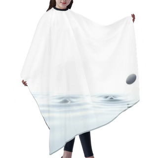 Personality  Zen Stone Thrown On The Water Widescreen Hair Cutting Cape
