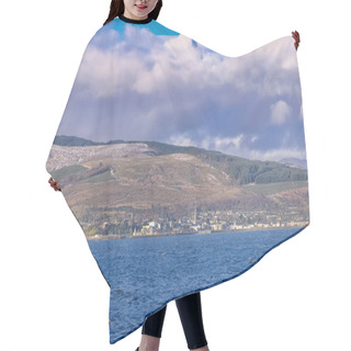 Personality  Dunoon And The Argyle Hills Looking Over The Holy Loch From Gourock With The First Signs Of Snow On The Hills In December Hair Cutting Cape