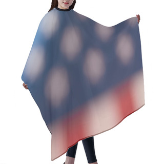 Personality  Blurred Image Of United States Of America Flag Hair Cutting Cape