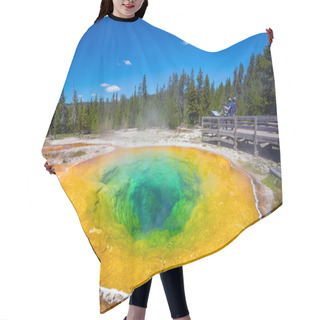 Personality  Morning Glory Pool In Yellowstone National Park Of Wyoming Hair Cutting Cape